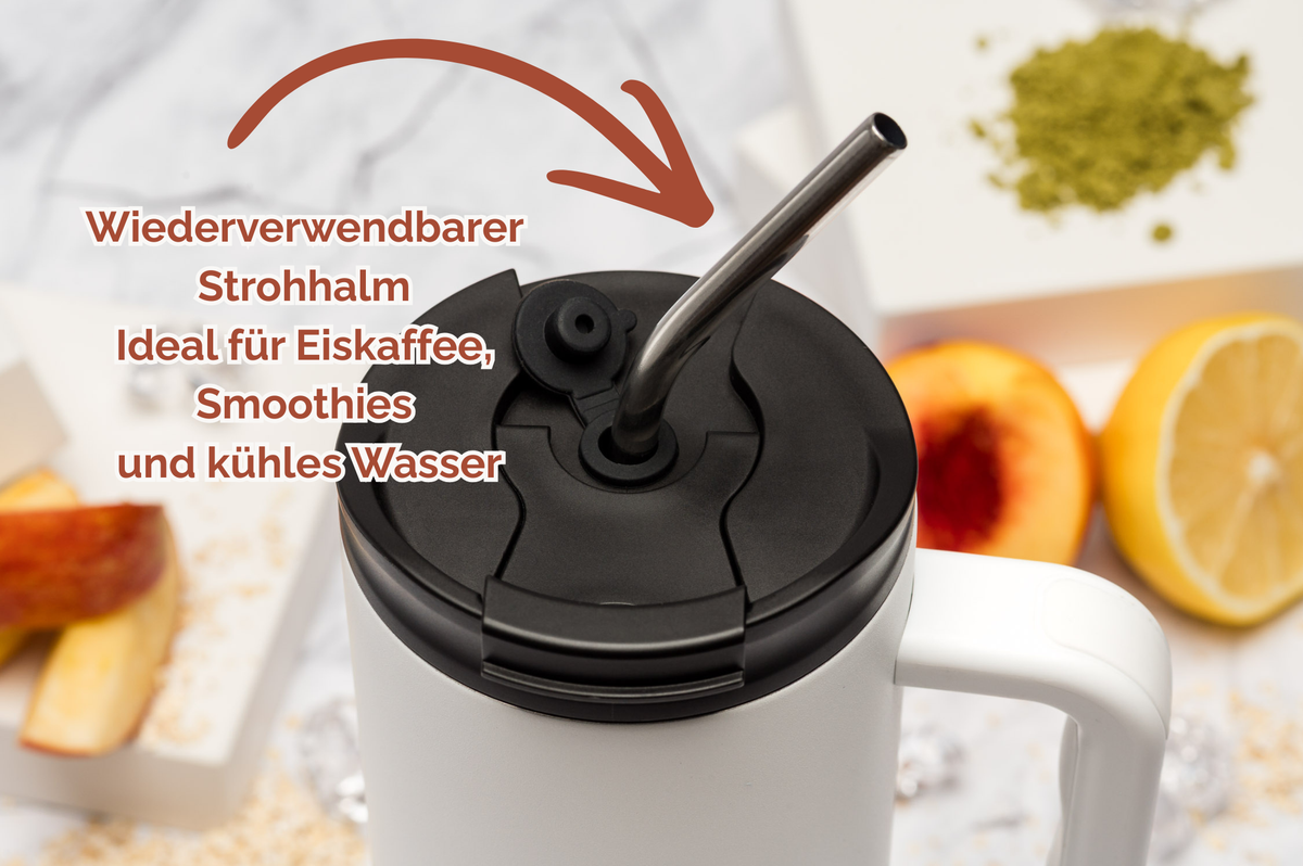 Studio Elbalance Thermo-Tumbler personalisiert 1,2 l Edelstahl mit Drehverschluss | Trinkbecher bedruckt | Tumbler mit Namen