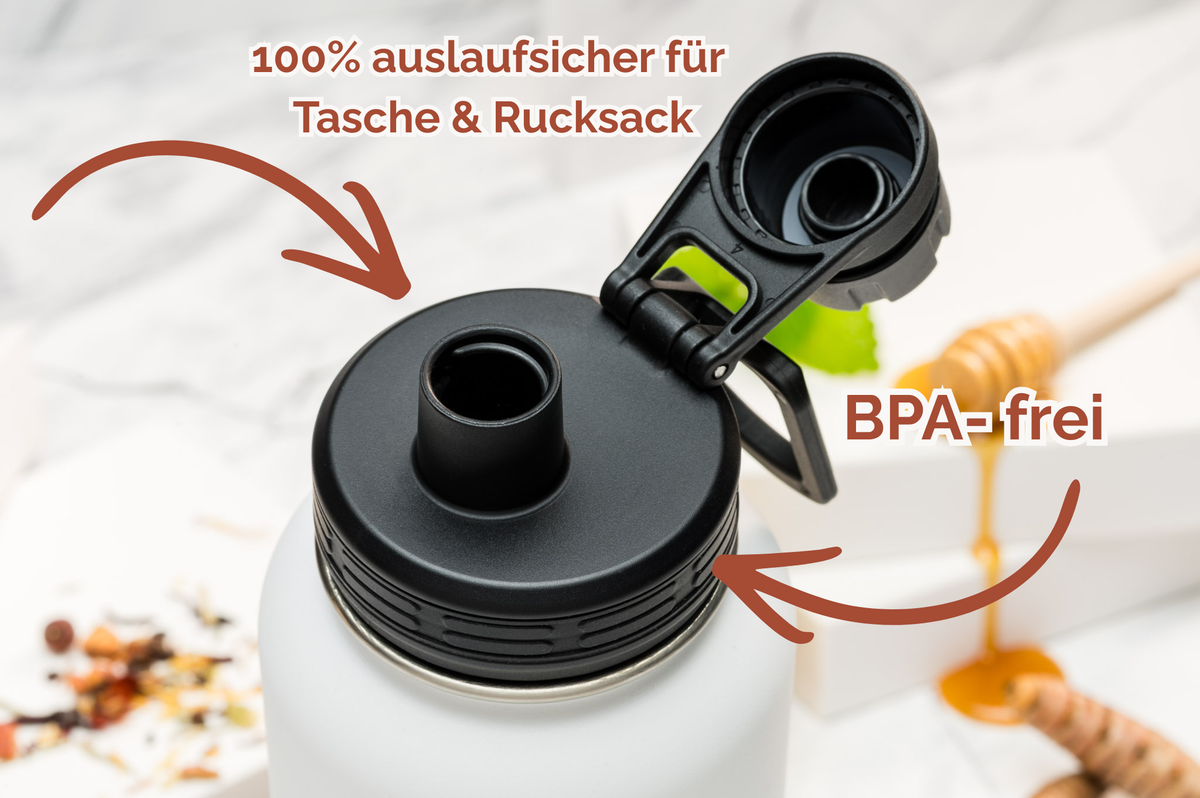Comfort ZONE Thermoflasche personalisiert 1000ml Edelstahl | Isolierflasche bedruckt | Trinkflasche mit Namen