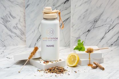Studio Elbalance Thermoflasche personalisiert 1000ml Edelstahl | Isolierflasche bedruckt | Trinkflasche mit Namen