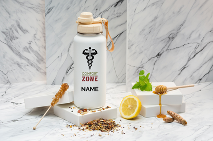 Comfort ZONE Thermoflasche personalisiert 1000ml Edelstahl | Isolierflasche bedruckt | Trinkflasche mit Namen