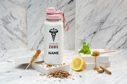 Comfort ZONE Thermoflasche personalisiert 1000ml Edelstahl | Isolierflasche bedruckt | Trinkflasche mit Namen