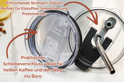 Studio Elbalance Thermobecher personalisiert 600ml Edelstahl | Thermocup bedruckt | Isolierbecher mit Namen