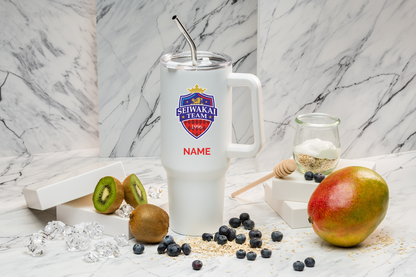 SEIWAKAI Thermo-Tumbler personalisiert 1,2 l Edelstahl | Trinkbecher bedruckt | Tumbler mit Namen