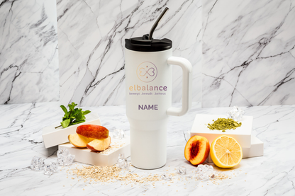 Studio Elbalance Thermo-Tumbler personalisiert 1,2 l Edelstahl mit Drehverschluss | Trinkbecher bedruckt | Tumbler mit Namen