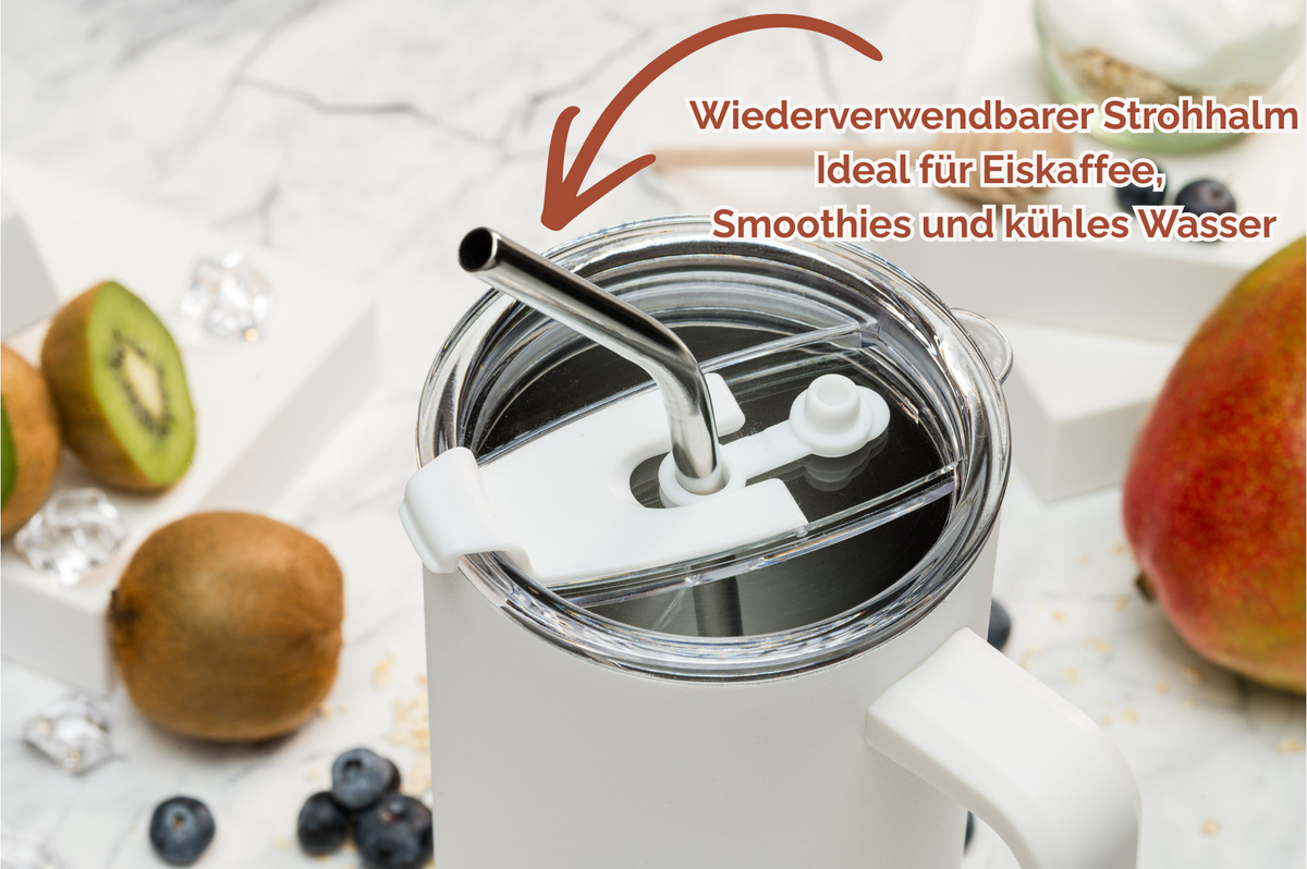 SEIWAKAI Thermo-Tumbler personalisiert 1,2 l Edelstahl | Trinkbecher bedruckt | Tumbler mit Namen