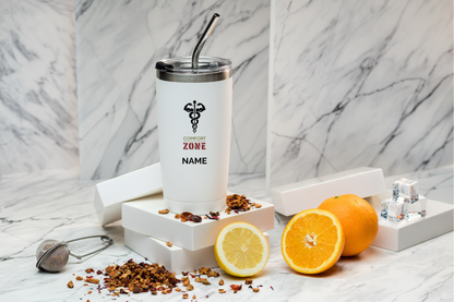 Comfort ZONE Thermobecher personalisiert 600ml Edelstahl | Thermocup bedruckt | Isolierbecher mit Namen