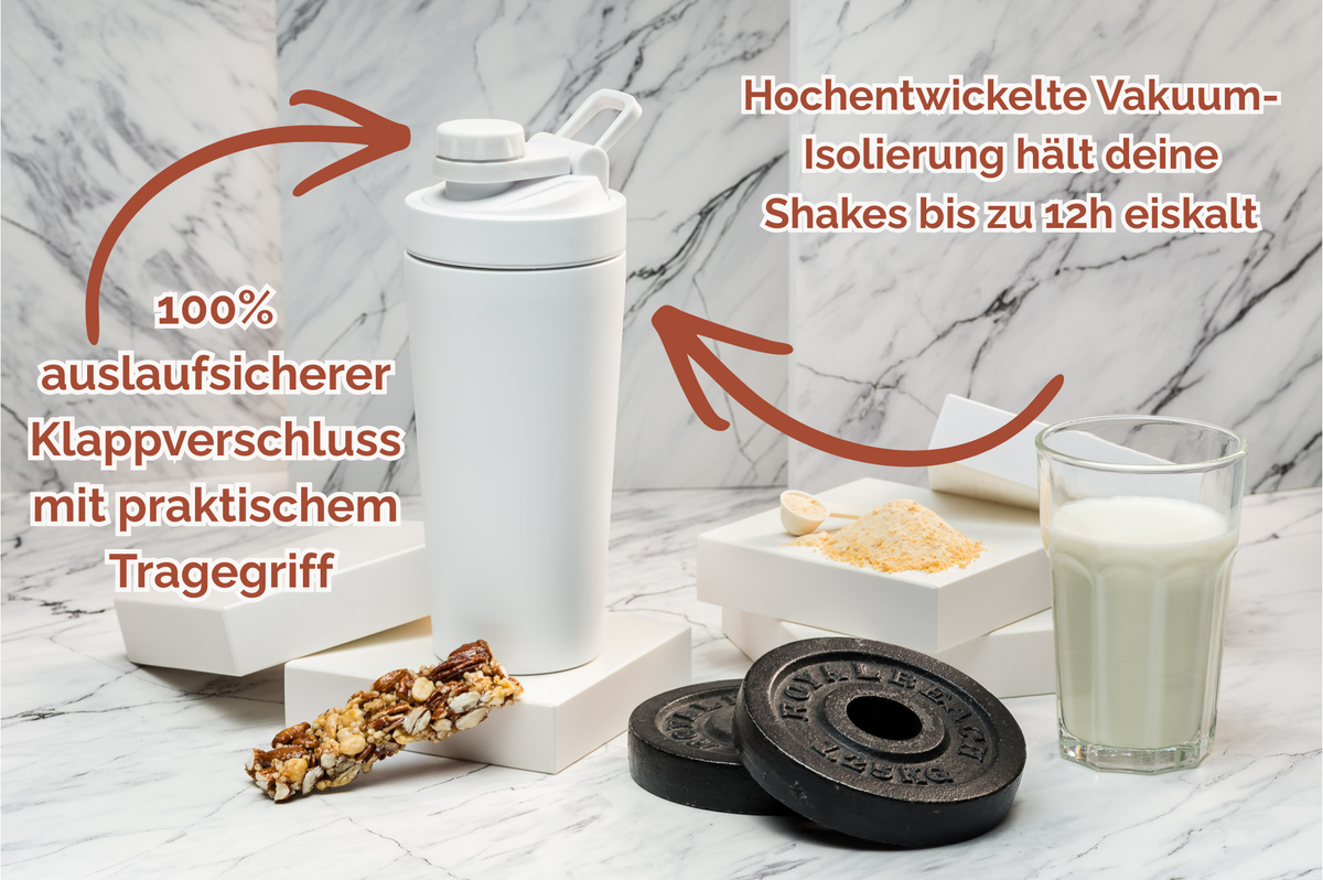 SEIWAKAI Thermoshaker personalisiert 500 ml Edelstahl | Shaker mit Namen bedruckt | Sportshaker bedruckt