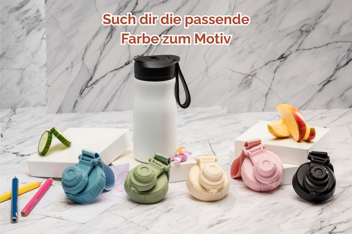 Kinderthermoflasche personalisiert 400ml Edelstahl | Isolierflasche bedruckt | Trinkflasche mit Namen