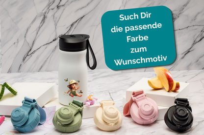 Kinderthermoflasche personalisiert 400ml Edelstahl | Kinderthermoflasche bedruckt | Kinderthermoflasche mit Namen