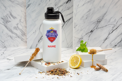 SEIWAKAI Thermoflasche personalisiert 1000ml Edelstahl | Isolierflasche bedruckt | Trinkflasche mit Namen