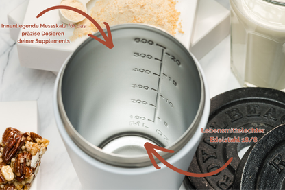 Thermoshaker personalisiert 500 ml Edelstahl | Shaker mit Namen bedruckt | Sportshaker bedruckt