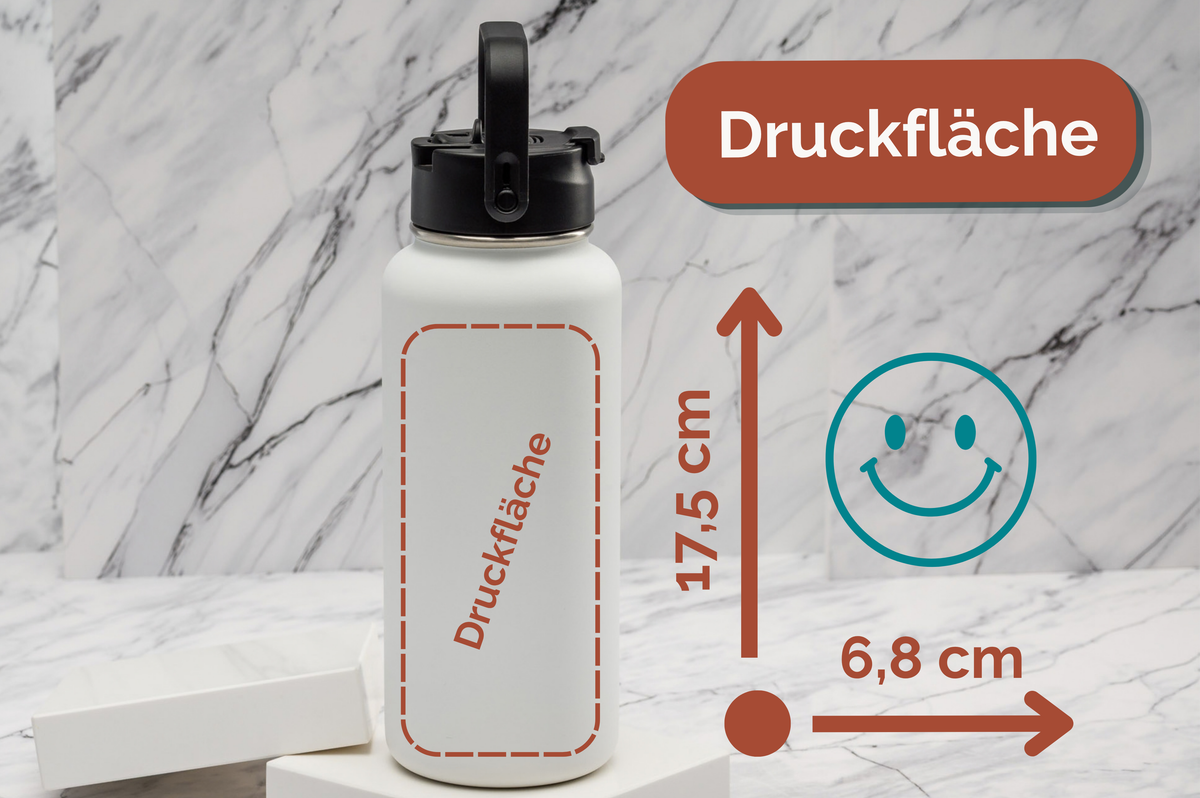 Trinkflasche personalisiert 1000ml Edelstahl | Trinkflasche bedruckt | Trinkflasche mit Namen