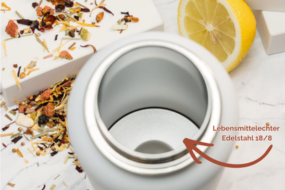 Thermoflasche personalisiert 1 l Edelstahl | Isolierflasche bedruckt | Trinkflasche mit Namen