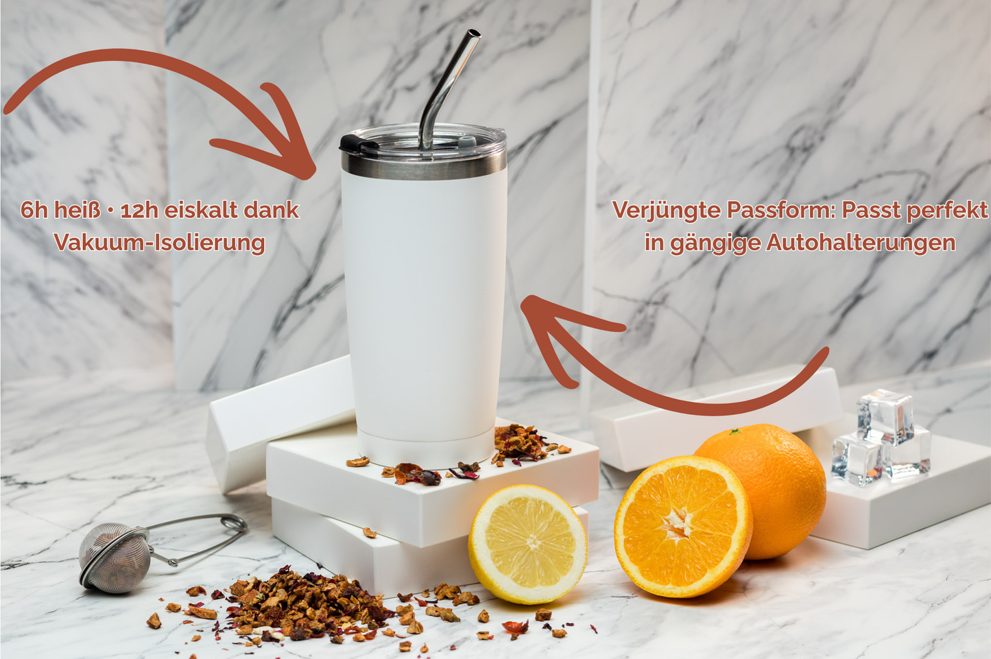 Thermobecher personalisiert 0,6 l Edelstahl | Thermocup bedruckt | Isolierbecher mit Namen