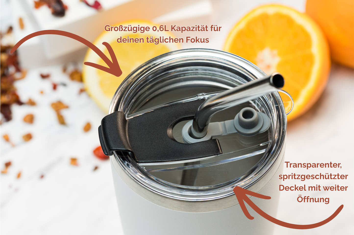 Thermobecher personalisiert 0,6 l Edelstahl | Thermocup bedruckt | Isolierbecher mit Namen