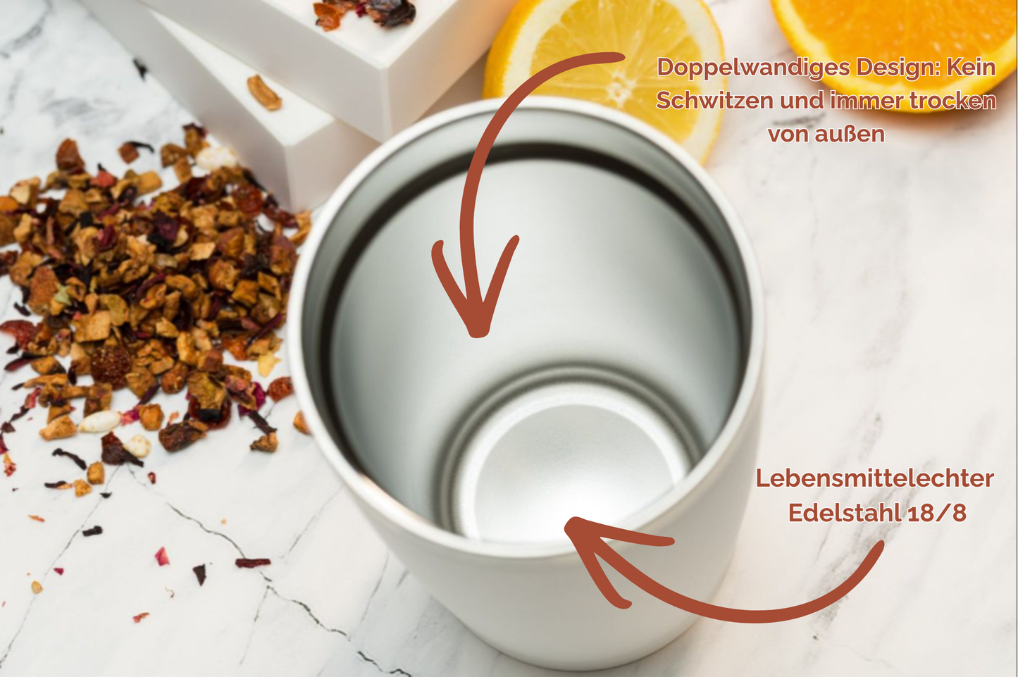 Thermobecher personalisiert 0,6 l Edelstahl | Thermocup bedruckt | Isolierbecher mit Namen