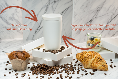 Thermobecher personalisiert 350 ml Edelstahl | Coffee-to-go Becher bedruckt | Thermocup bedruckt