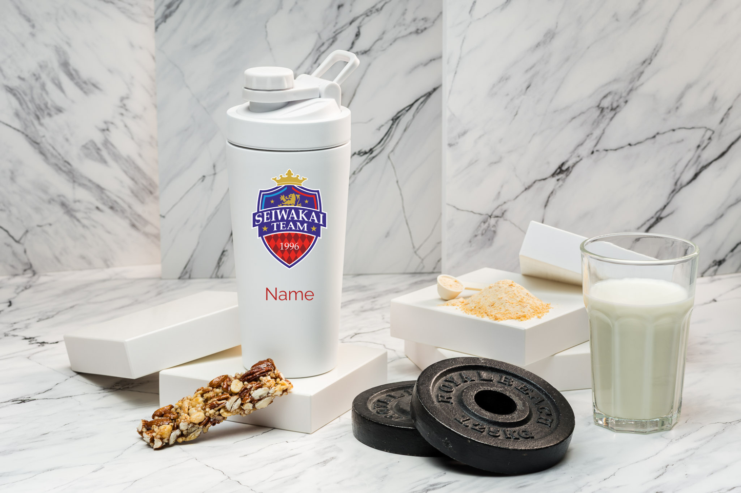 SEIWAKAI Thermoshaker personalisiert 500 ml Edelstahl | SEIWAKAI Shaker mit Namen | SEIWAKAI Sportshaker